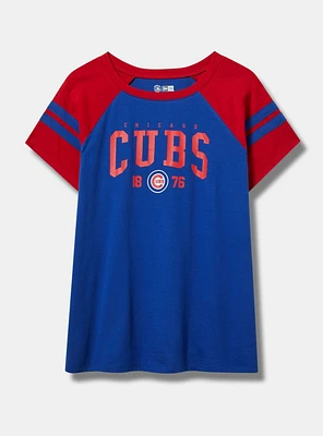 MLB Chicago Cubs Cotton Varsity Ringer Tee