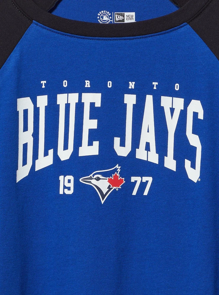 MLB Toronto Blue Jays Cotton Varsity Ringer Tee