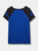 MLB Toronto Blue Jays Cotton Varsity Ringer Tee