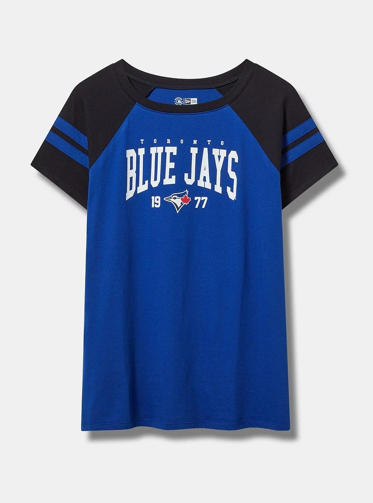 MLB Toronto Blue Jays Cotton Varsity Ringer Tee