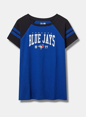 MLB Toronto Blue Jays Cotton Varsity Ringer Tee