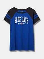 MLB Toronto Blue Jays Cotton Varsity Ringer Tee