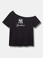 MLB New York Yankees Cotton Off-Shoulder Tee
