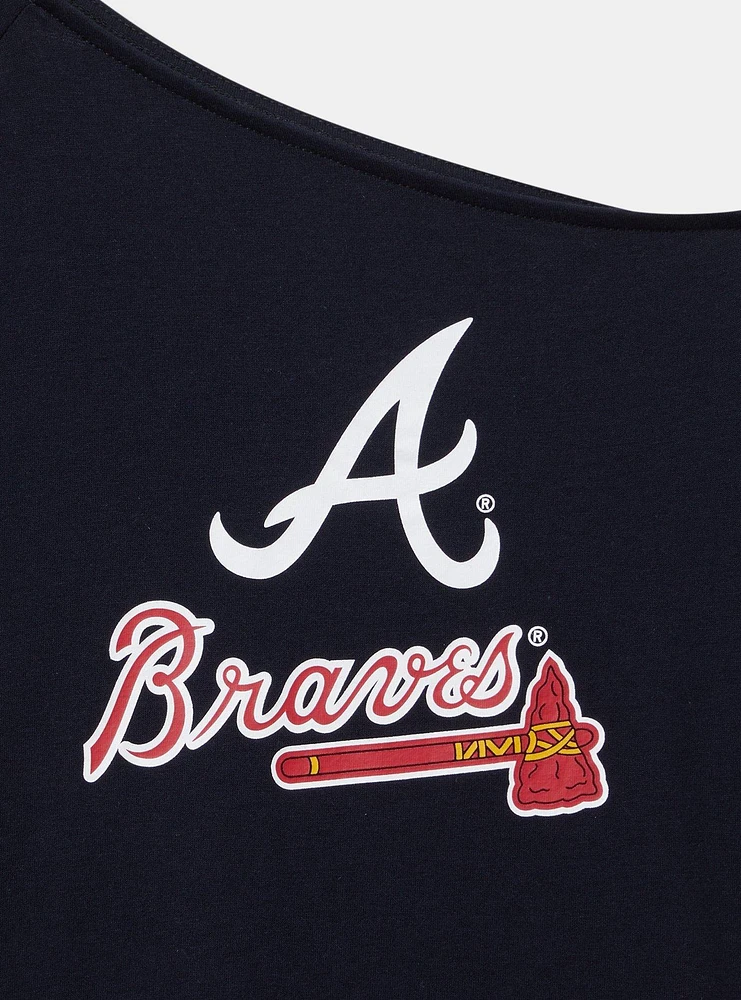 MLB Atlanta Braves Cotton Off-Shoulder Tee