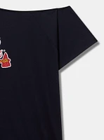 MLB Atlanta Braves Cotton Off-Shoulder Tee