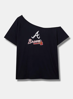 MLB Atlanta Braves Cotton Off-Shoulder Tee