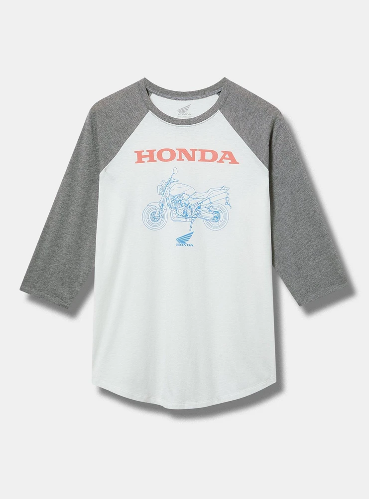 HONDA CLASSIC FIT COTTON RAGLAN 3/4 SLEEVE TEE