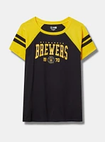 MLB Milwaukee Brewers Cotton Varsity Ringer Tee