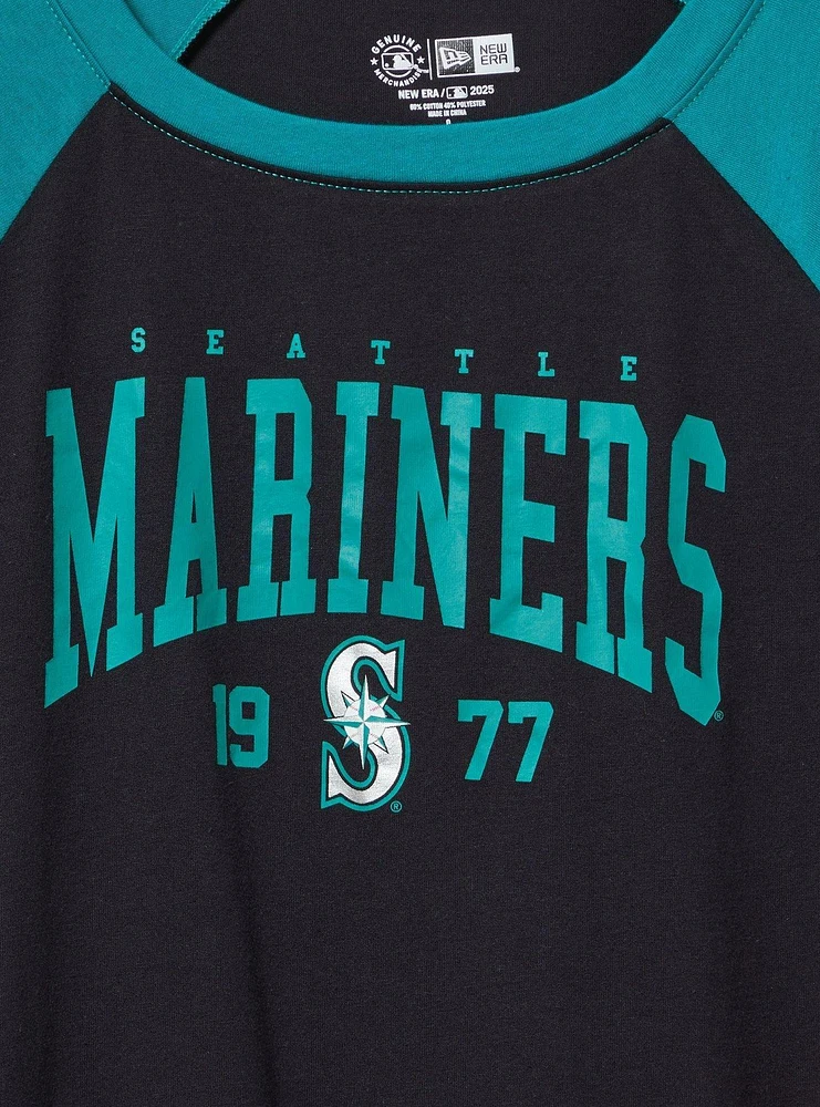 MLB Seattle Mariners Cotton Varsity Ringer Tee