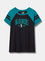 MLB Seattle Mariners Cotton Varsity Ringer Tee