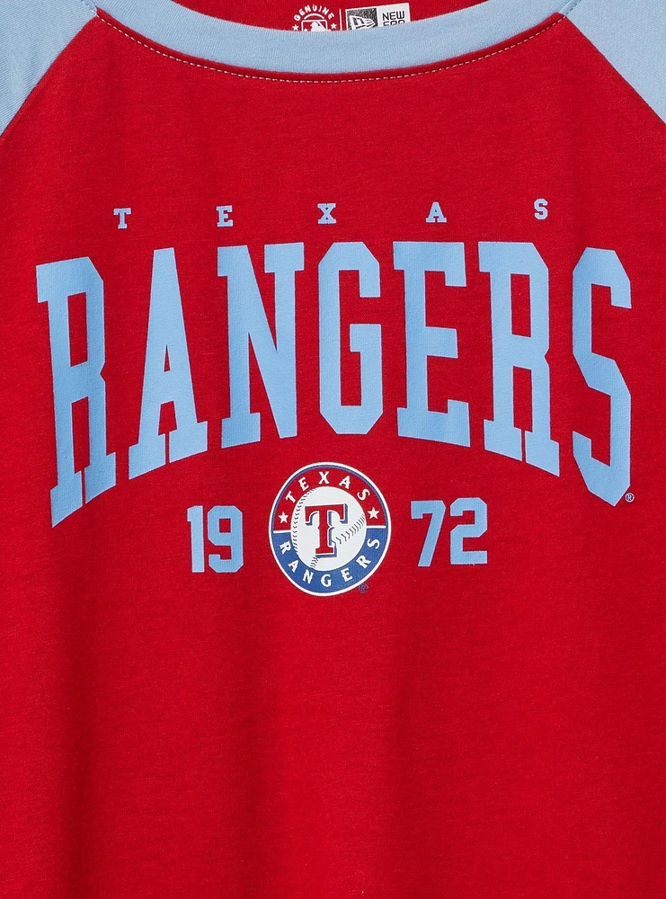 MLB Texas Rangers Cotton Varsity Ringer Tee