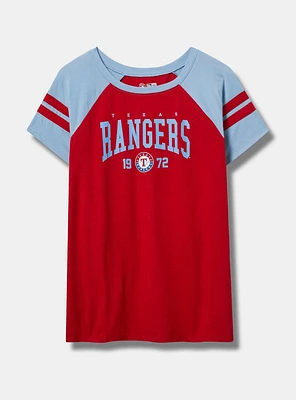 MLB Texas Rangers Cotton Varsity Ringer Tee
