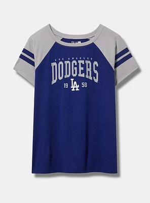 MLB Los Angeles Dodgers Cotton Varsity Ringer Tee