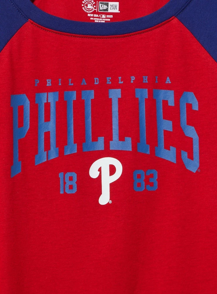 MLB Philadelphia Phillies Cotton Varsity Ringer Tee