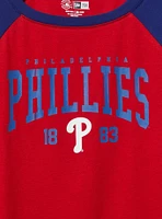 MLB Philadelphia Phillies Cotton Varsity Ringer Tee