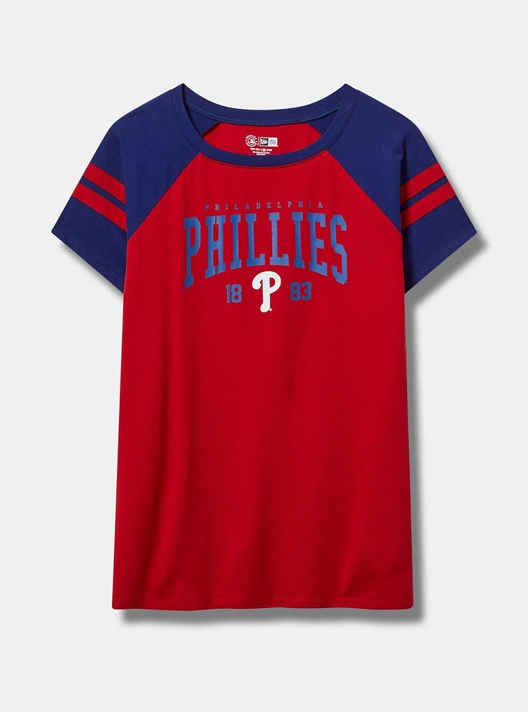 MLB Philadelphia Phillies Cotton Varsity Ringer Tee