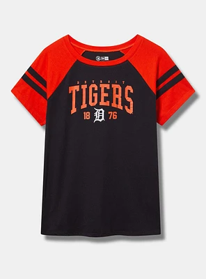 MLB Detroit Tigers Cotton Varsity Ringer Tee
