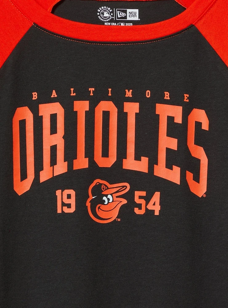 MLB Baltimore Orioles Cotton Varsity Ringer Tee