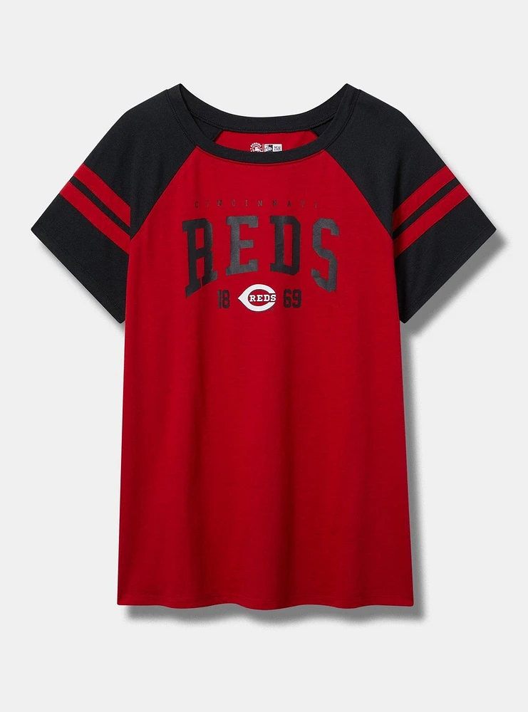 MLB Cincinnati Reds Cotton Varsity Ringer Tee