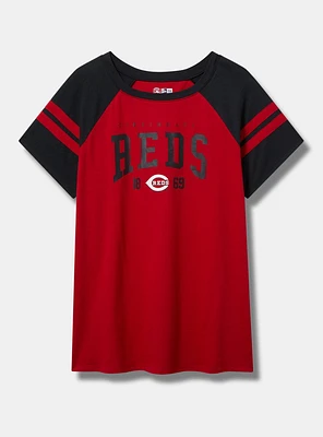 MLB Cincinnati Reds Cotton Varsity Ringer Tee