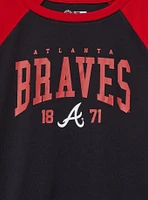 MLB Atlanta Braves Cotton Varsity Ringer Tee