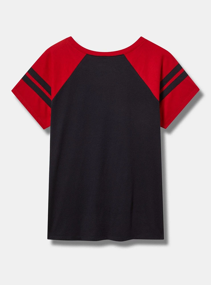 MLB Atlanta Braves Cotton Varsity Ringer Tee