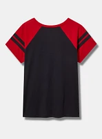 MLB Atlanta Braves Cotton Varsity Ringer Tee