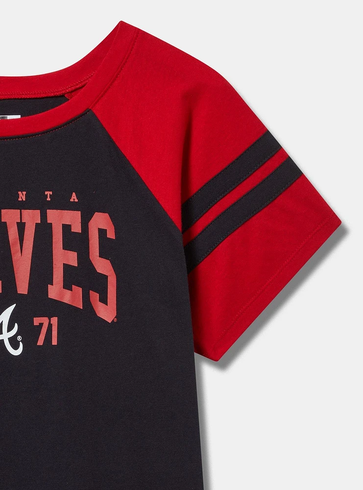 MLB Atlanta Braves Cotton Varsity Ringer Tee