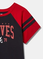 MLB Atlanta Braves Cotton Varsity Ringer Tee