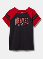 MLB Atlanta Braves Cotton Varsity Ringer Tee