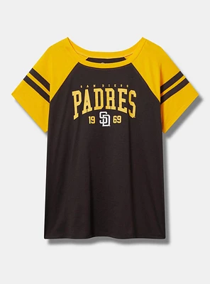 MLB San Diego Padres Cotton Varsity Ringer Tee