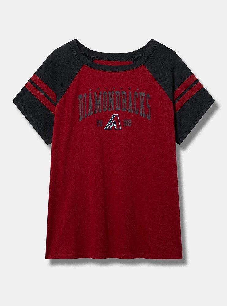 MLB Arizona Diamondbacks Cotton Varsity Ringer Tee