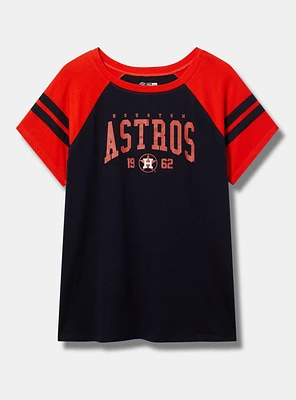MLB Houston Astros Cotton Varsity Ringer Tee