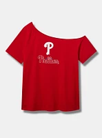 MLB Philadelphia Phillies Cotton Off-Shoulder Tee