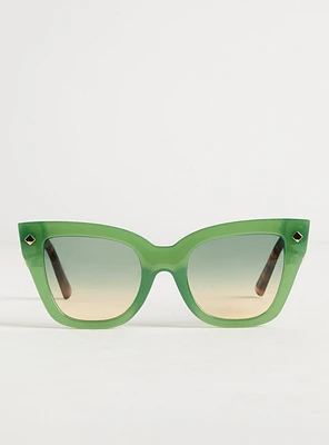 Colorblock Cateye Sunglasses