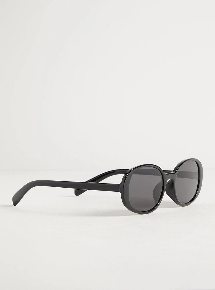 Oval Smoke Lens Sunglasses
