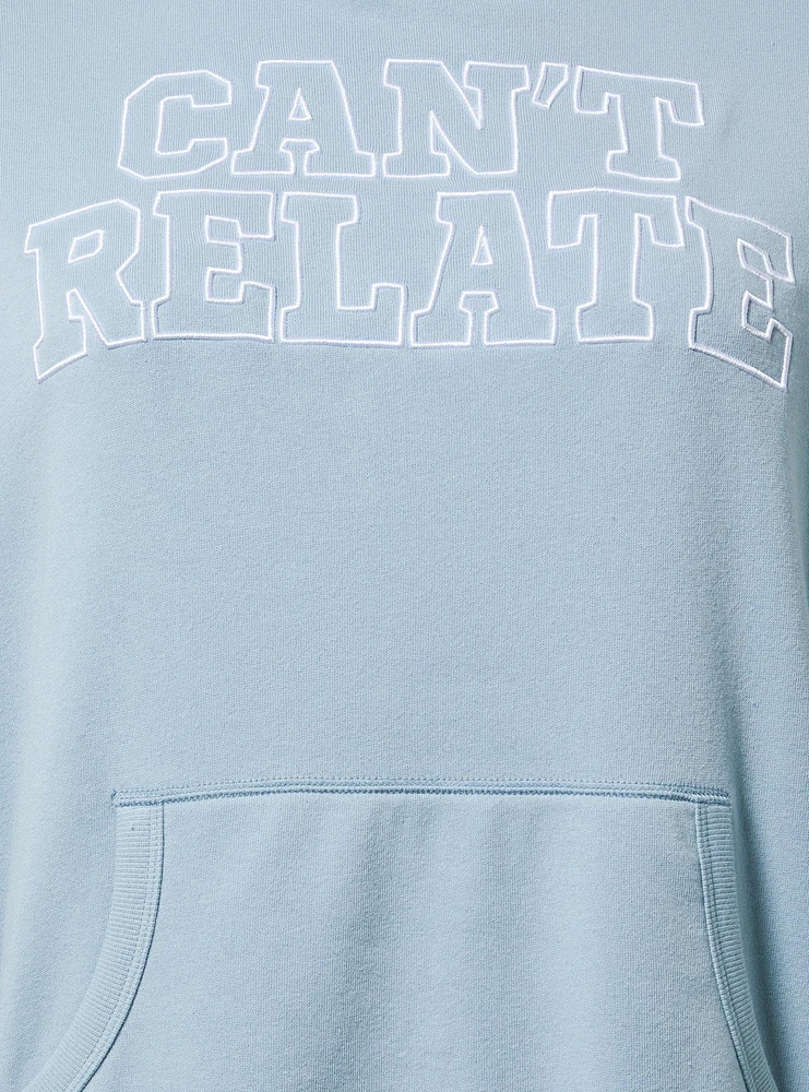 Can't Relate Relaxed Cozy Fleece Hi-Lo Hoodie