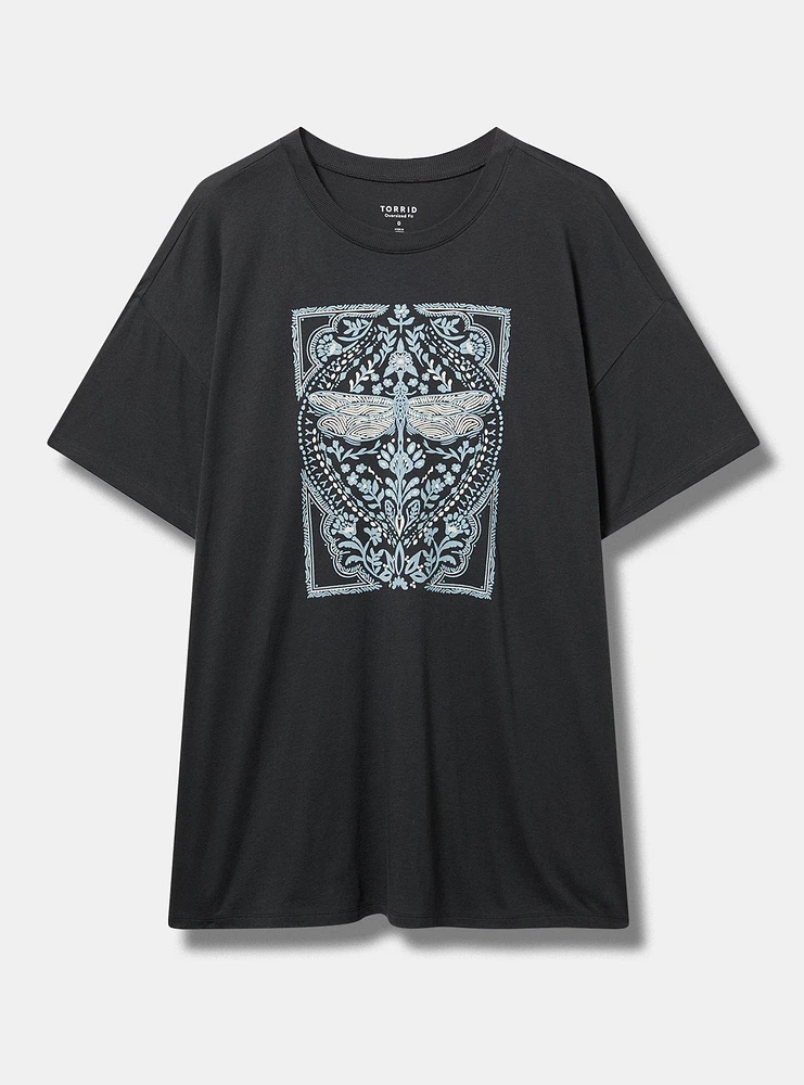 Dragonfly Oversized Heritage Jersey Crew Tunic Tee