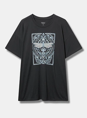 Dragonfly Oversized Heritage Jersey Crew Tunic Tee