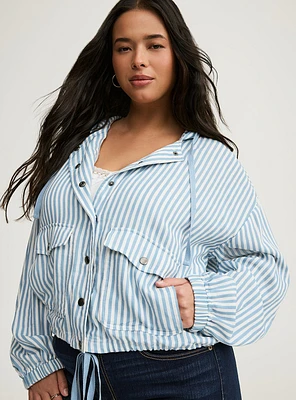Snap-Front Hooded Jacket