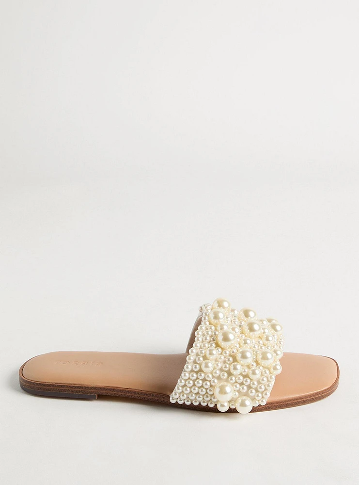 Pearl Embellished Slide (WW
