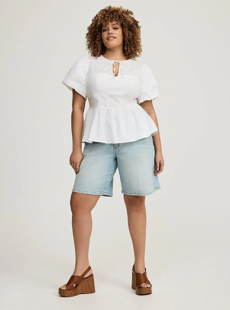 Peplum Sweetheart Top