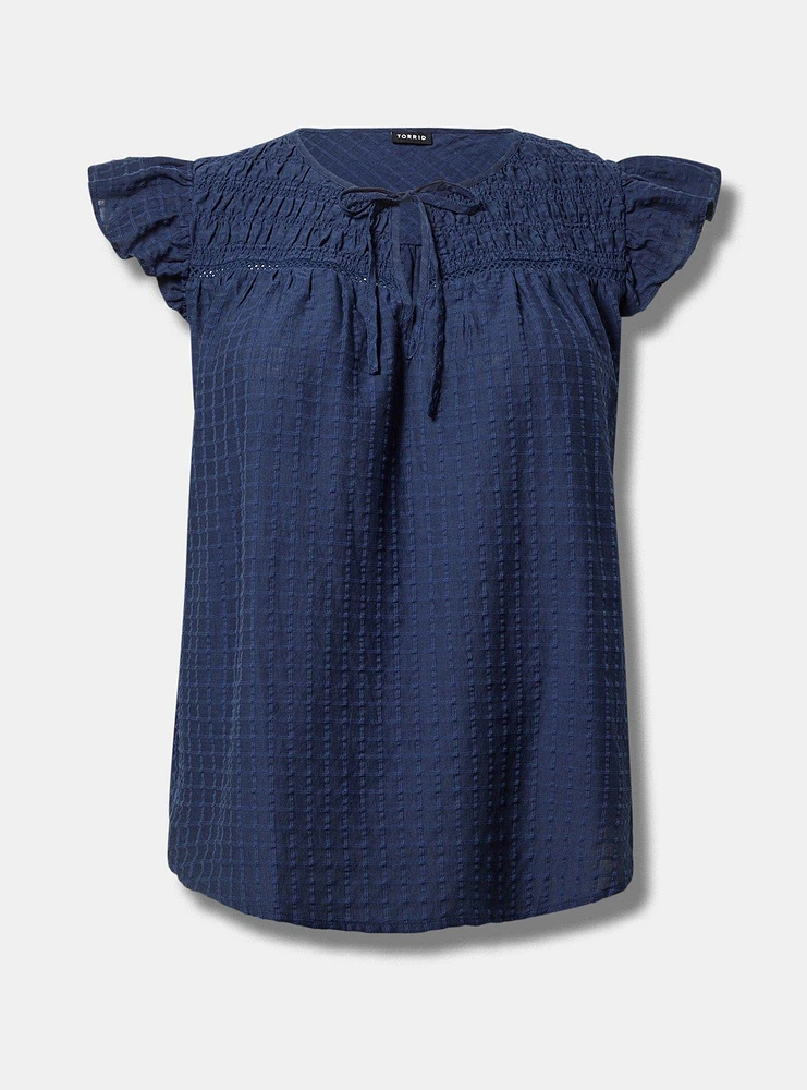 Smocked Yoke Top