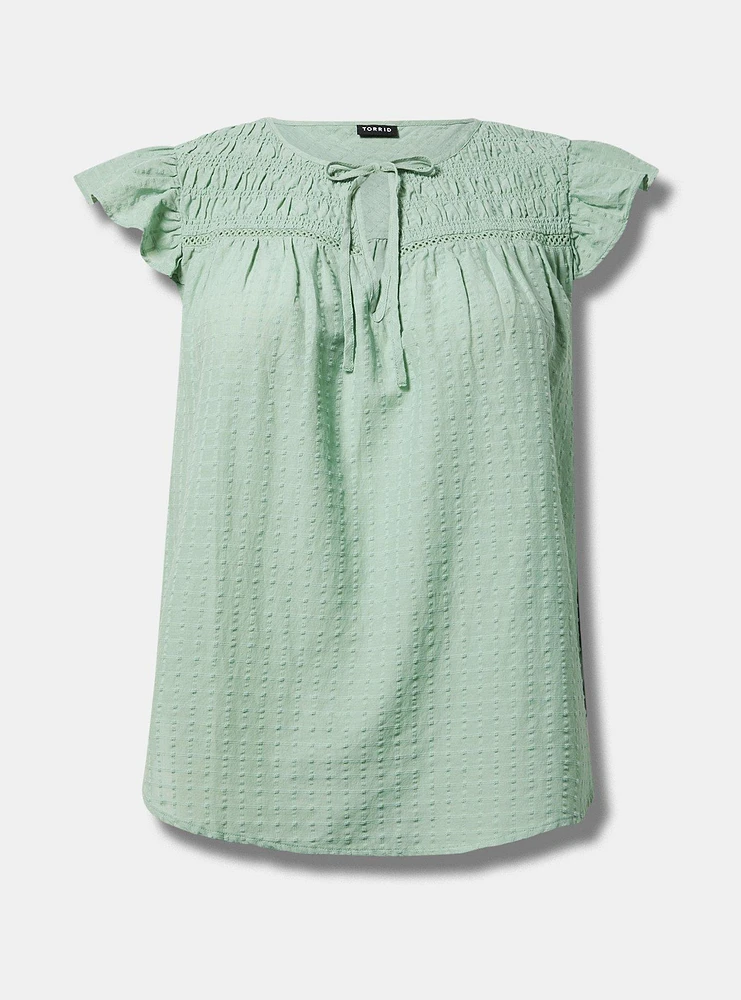 Smocked Yoke Top