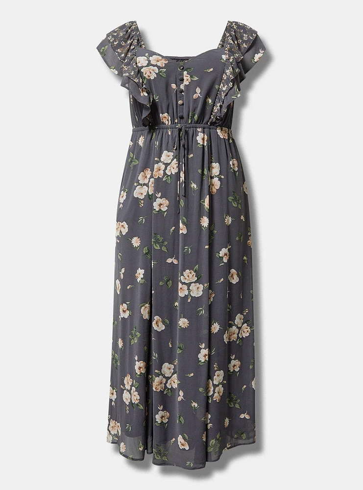 Maxi Ruffle Chiffon Dress
