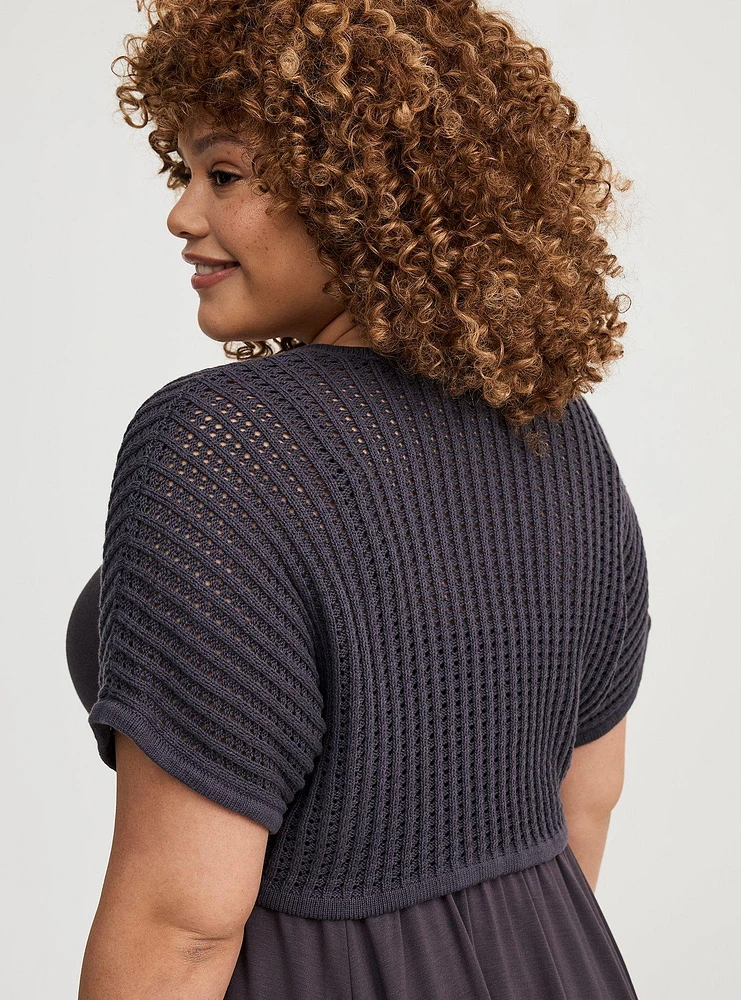 Open Stitch Bolero Shrug