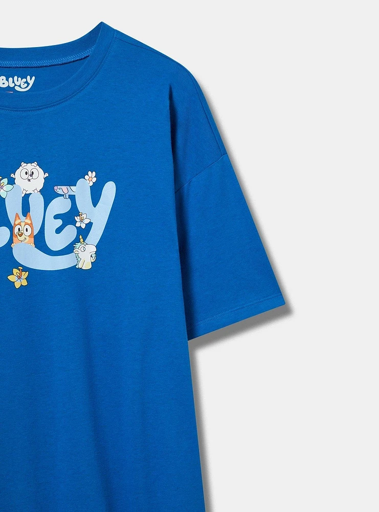 Bluey Oversized Cotton Crew Tunic Tee
