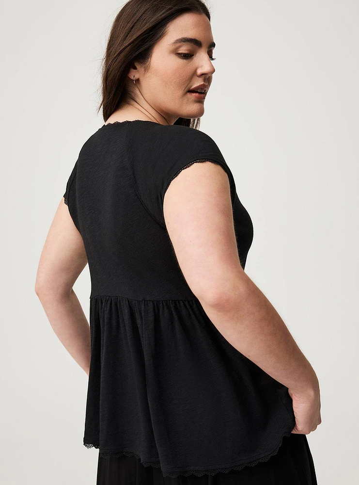 Surplice Babydoll Top