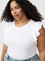 Double Flutter Sleeve Top