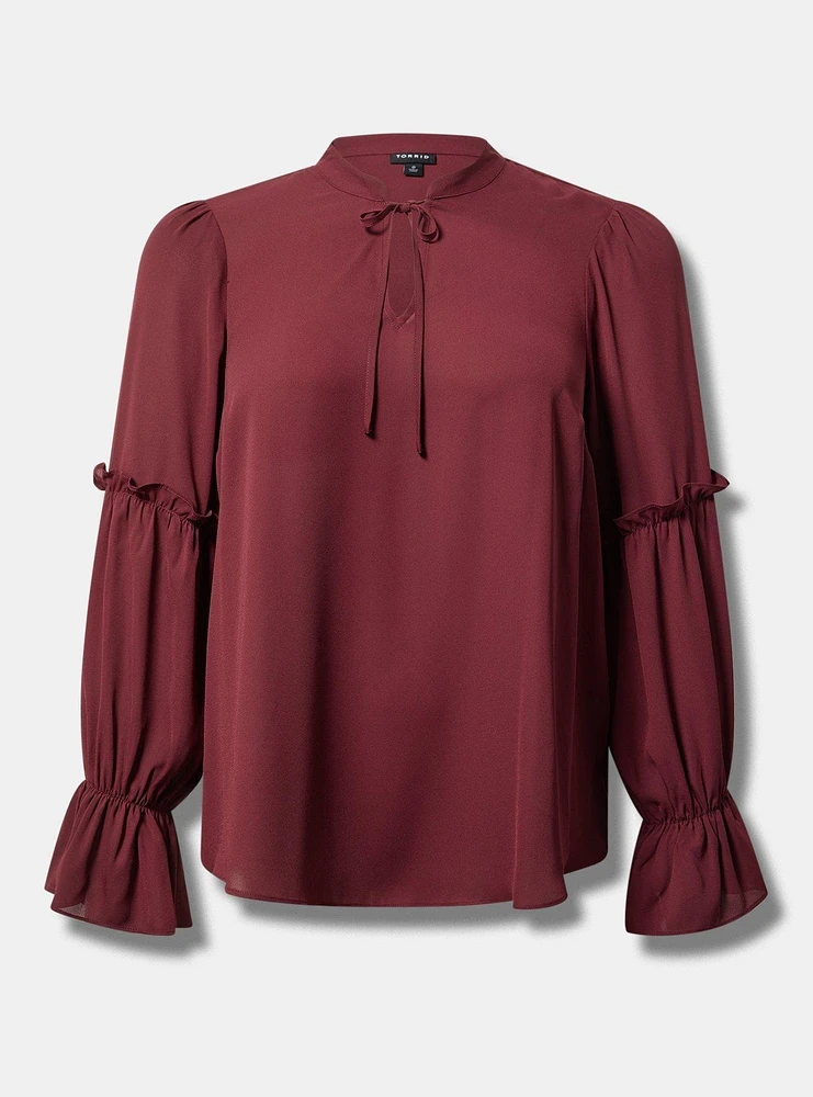 Ruffle Long Sleeve Blouse